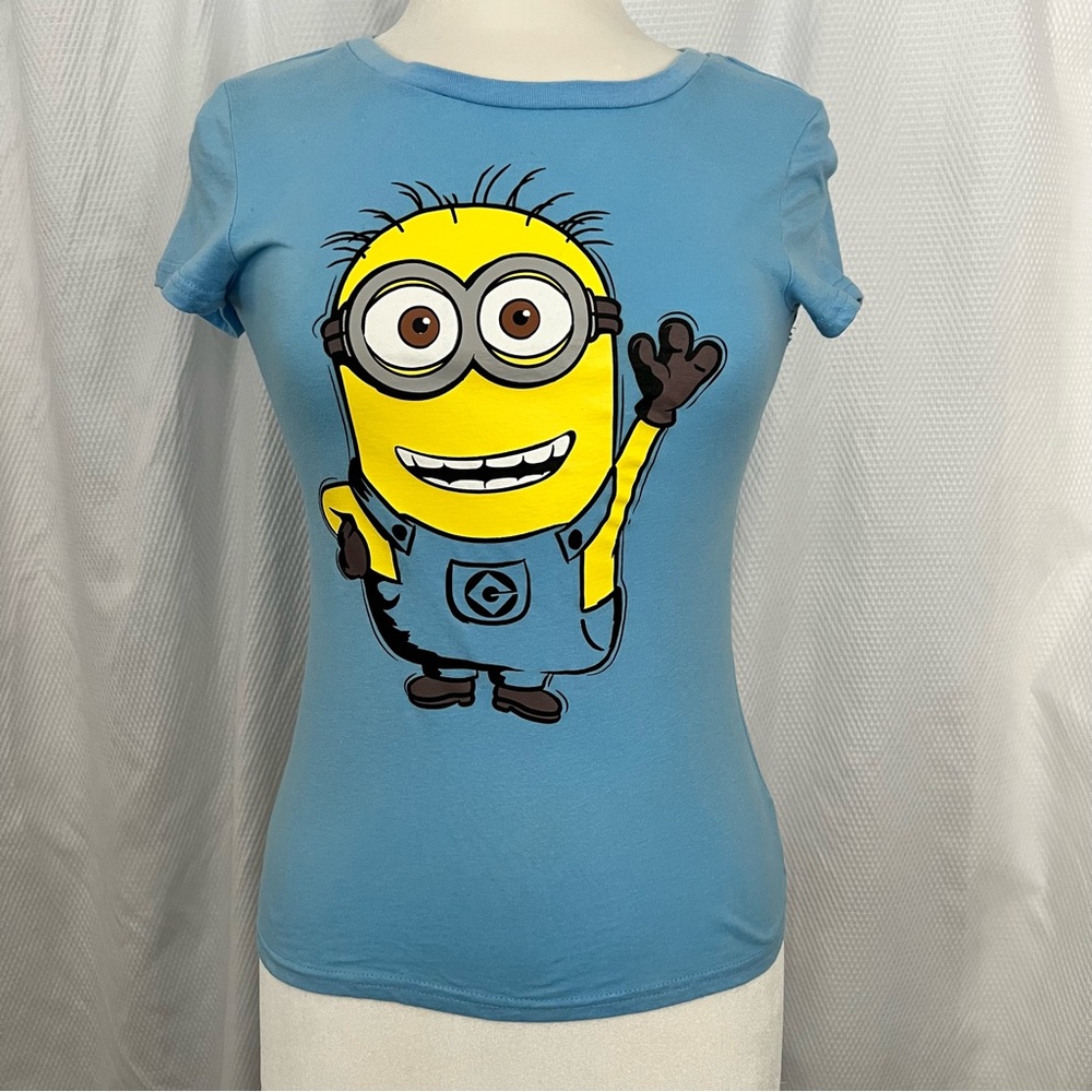 Minion T-shirt universal studios blue top size S